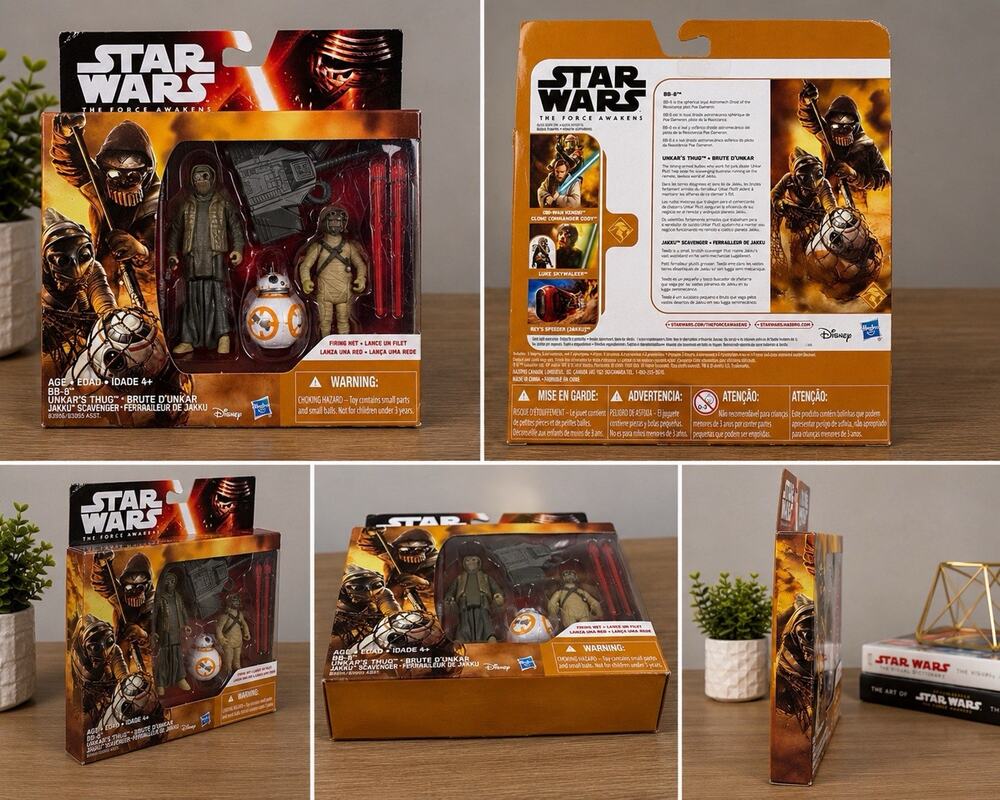 Star Wars BB-8 Unkar’s Thug & Jakku Scavenger Figure Set Hasbro Disney 2015 NIB
